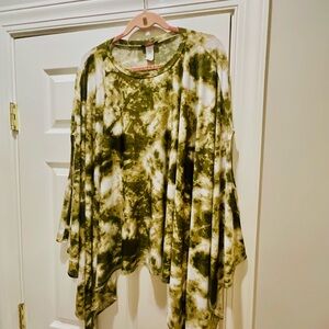 Blush Olive and Cream Tie-Dye Tunic